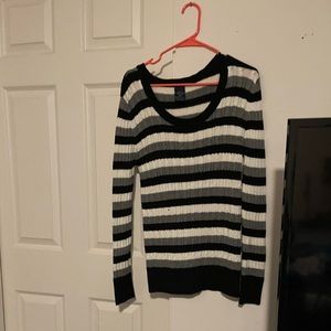 Black and white sweater